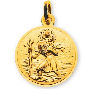medaille-christophorus-gelbgold-750-16mm