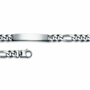 Plaketten-Armband-Figaro-Silber